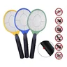 Raquete Elétrica Mata Mosquito Contra Insetos 2 Pilhas AA:Azul - 3