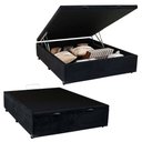 Ver imagem 1 de Cama Box Baú Casal Suede Sereneprime Preto 138x188x44