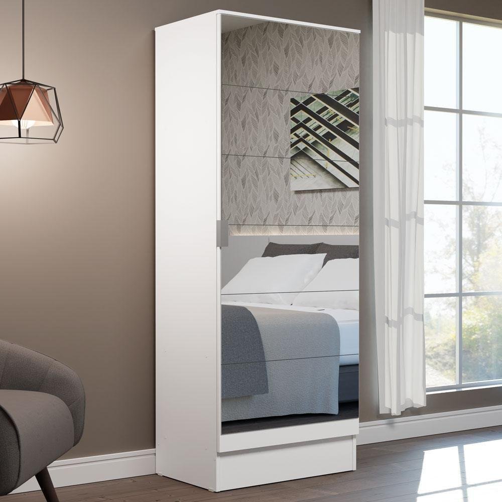 Sapateira Armário Multiúso Isis 1 Porta Com Espelhos Branco é boa?