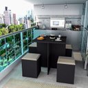 Ver imagem 1 de Conjunto Sala de Jantar com Mesa e 4 Banquetas Appunto
