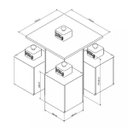 Ver imagem 3 de Conjunto Sala de Jantar com Mesa e 4 Banquetas Appunto
