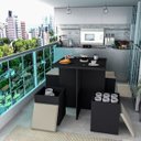 Ver imagem 2 de Conjunto Sala de Jantar com Mesa e 4 Banquetas Appunto