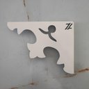Ver imagem 5 de Par de Mãos Francesas Arabesco 20cm Abstrato Pontudo Branco Aço Zarg