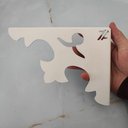 Ver imagem 3 de Par de Mãos Francesas Arabesco 20cm Abstrato Pontudo Branco Aço Zarg