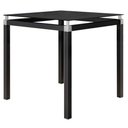 Ver imagem 2 de Conjunto Mesa de Jantar Malva 4 Lugares Tampo Vidro Quadrado Preto Combo Stock