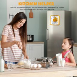 Secura Timer Visual Fruta 7,5'' 60 Minutos com Ímã para Crianças e Cozinha - 5
