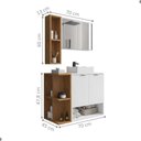 Ver imagem 4 de Jogo de Gabinete e Espelheira Toulon Branco Naturalle