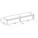 Ver imagem 3 de Módulo Nicho Curvo 140cm P/ Painel de Sala Tauari/gris Fosco - Linea Brasil