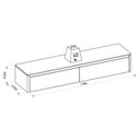 Ver imagem 2 de Módulo Nicho Curvo 140cm P/ Painel de Sala Tauari/gris Fosco - Linea Brasil