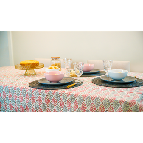 Toalha de Mesa Retangular 6 Lugares 1,50m X 2,10m - Linha Limpa Bem:treviso Areia/6 Lugares