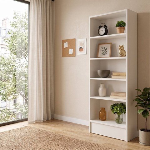 Estante Multiuso Livreiro 5 Prateleiras 182x87cm Organizador Loja Casa Escritório Expositor Liz