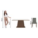 Ver mais imagens de Conjunto Sala de Jantar Mesa Tampo de Madeira 4 Cadeiras Rustic/branco/silver Ashley Madesa
