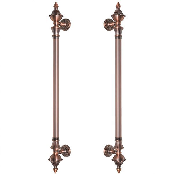 Puxador Duplo Porta Pivotante Correr Classic 780mm Cobre Antigo - 6