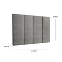 Ver imagem 3 de Painel Cama Box Fantasy 0,90 Tecido Suede Cor Cinza Comprar