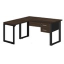 Ver imagem 1 de Mesa em L (Mesa 1,50m + Mesa Auxiliar) - C/ Gavetas - WORKSTART - MARSALA/PRETO - 25477