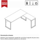 Ver imagem 3 de Mesa em L (Mesa 1,50m + Mesa Auxiliar) - C/ Gavetas - WORKSTART - MARSALA/PRETO - 25477