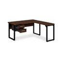 Ver imagem 1 de Mesa em L (Mesa 1,50m + Mesa Auxiliar) - c/ Gavetas - Workstart - Marsala/Preto - 25477