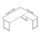 Ver imagem 2 de Mesa em L (Mesa 1,50m + Mesa Auxiliar) - C/ Gavetas - WORKSTART - MARSALA/PRETO - 25477