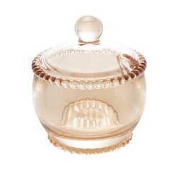 Meleira com Colher Wolff Pearl de Cristal Âmbar 10cm X 8cm X 7cm - 4