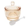 Meleira com Colher Wolff Pearl de Cristal Âmbar 10cm X 8cm X 7cm - 1