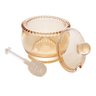 Meleira com Colher Wolff Pearl de Cristal Âmbar 10cm X 8cm X 7cm - 3
