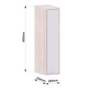 Ver imagem 4 de Armário Aéreo para Cozinha 20 Cm 1 Porta Atenas Cinza Cristal