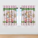 Ver imagem 2 de Cortina Safari Baby Rosa Menina Infantil 2,60x1,50 Mod 06