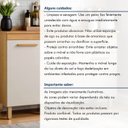 Ver mais imagens de Balcão 3 Portas 1 Gaveta 120cm Cristal Bege/Cinamomo/Off White