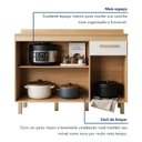 Ver imagem 5 de Balcão 3 Portas 1 Gaveta 120cm Cristal Bege/Cinamomo/Off White