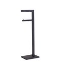 Ver imagem 1 de Papeleira Vertical Piso 1 Rolo Porta Papel Higiênico 50cm Banheiro Aço Inox Black Matte