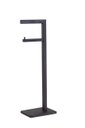 Ver imagem 1 de Papeleira Vertical Piso 1 Rolo Porta Papel Higiênico 50cm Banheiro Aço Inox Black Matte