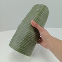 Ver imagem 5 de Vaso Decorativo de Cerâmica Verde 26x13x13cm Enfeite Sala Mesa Estante Aparador