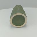 Ver imagem 4 de Vaso Decorativo de Cerâmica Verde 26x13x13cm Enfeite Sala Mesa Estante Aparador