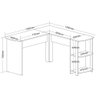 Escrivaninha Mesa em L para Home Office e Escritório 2 Prateleiras Luma Artany Branco - 3