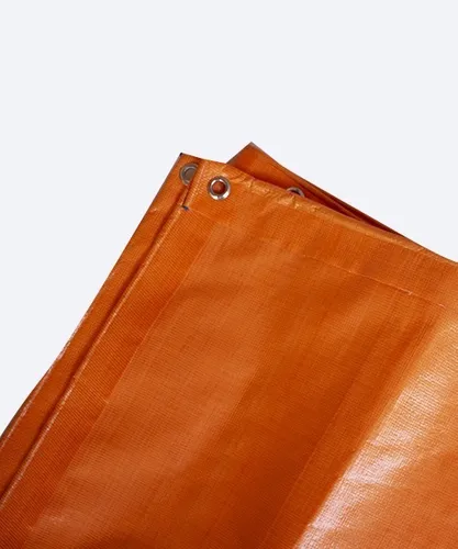 Lona Leve Laranja Encerado Carreteiro 7x10 / 10x7 300 Micras Impermeável com Ilhós - Carga Pesada - 3
