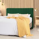 Ver imagem 1 de Cabeceira Cama Box Queen 1,60m Estofada Havai Veludo Verde