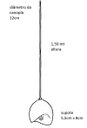 Ver imagem 2 de Lustre Pendente Design 3950 Para 1 Lâmpada Led G9 Cor Branca