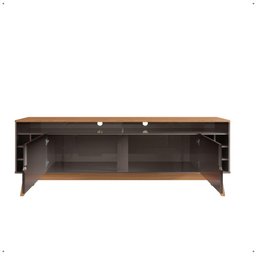 Rack Sala Estante Tv 60" Bancada Home Wine 2 Portas Nicho Adega Pés Retrô Sala Quarto Pequeno - - 4
