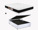 Ver imagem 1 de Cama Box Bau Casal Branco Colchão Casal Black e White Air Double Face D45 138x188 - Castor