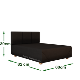 Cama Box Pet Retriever 80 cm Porte Grande Lara Cores - Comprar Moveis em Casa Cor: Preto - 2