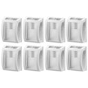 Ver imagem 1 de Kit 8 Arandelas Luminária com Lente Transparente Oval Branco Área Externa Interna Termoplástico L
