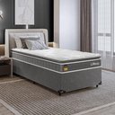 Ver imagem 6 de Cama Box Base Solteiro + Colchão Life D33 Pillow Top 88x188cm - Cinza - e-Shop Casa