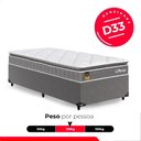 Ver imagem 5 de Cama Box Base Solteiro + Colchão Life D33 Pillow Top 88x188cm - Cinza - e-Shop Casa