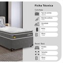 Ver imagem 2 de Cama Box Base Solteiro + Colchão Life D33 Pillow Top 88x188cm - Cinza - e-Shop Casa