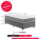 Ver imagem 3 de Cama Box Base Solteiro + Colchão Life D33 Pillow Top 88x188cm - Cinza - e-Shop Casa