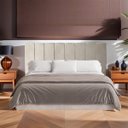 Ver imagem 2 de Cabeceira Casal King Estofada para Cama Box Dália Suede Bege