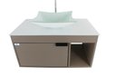 Ver imagem 4 de Gabinete Armário Banheiro 60cm Cuba Quadrada Branca