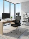 Ver imagem 2 de Cadeira de Escritório Ergonômica com Apoio de Lombar Premium em Tecido
