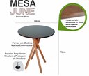 Ver imagem 3 de Mesa Redonda de Madeira - June de 60cm Cor Preta