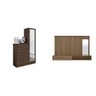 Conjunto Quarto de Solteiro Cômoda com Espelho 4 Gavetas Painel Suspenso para TVs 43" Espresso Móvei - 1